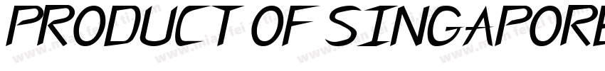 PRODUCT OF SINGAPORE字体转换